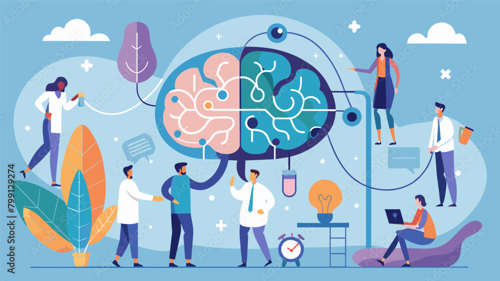 Poster using advanced technology researchers delicately trace the intricate pathways of the brain unravelin