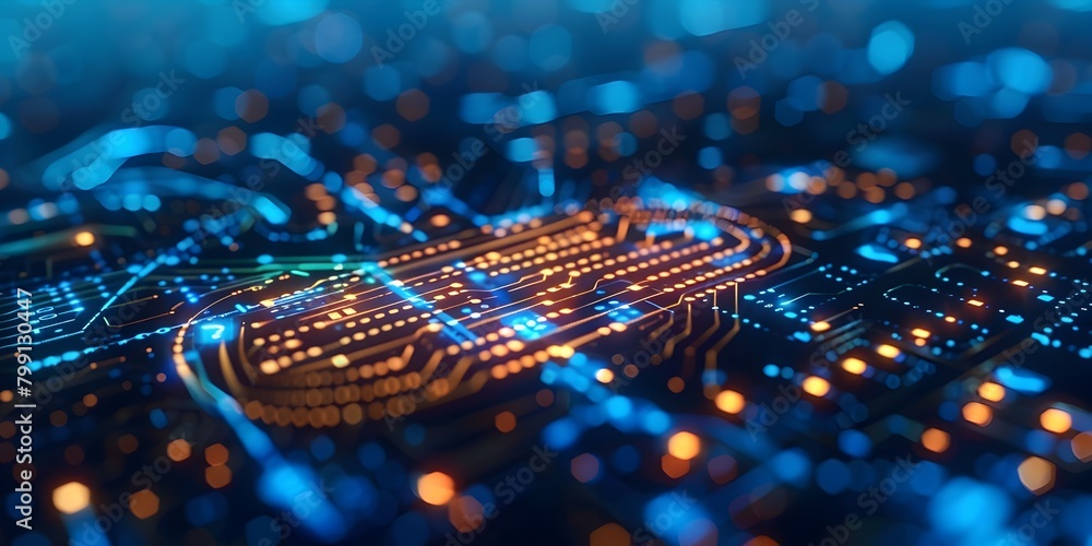 Poster securing your digital footprint in a tech driven world enhancing privacy and cybersecurity