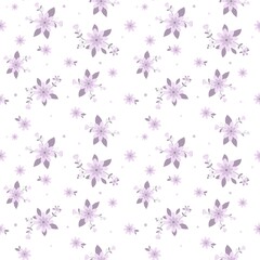 seamless pattern with pink flowers
