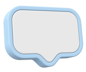 Speech bubble. Chat bubble. 3D illustration.