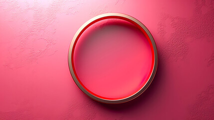 Abstract Pink and Gold Circular Frame