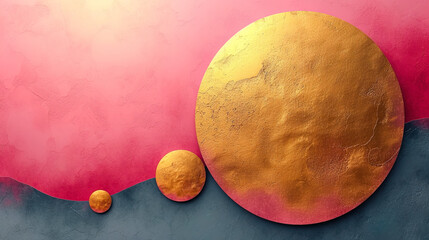 Abstract Geometric Art with Warm and Cool Tones