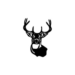 Deer Silhouette Vintage Logo Vector