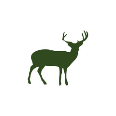 Deer Silhouette Vintage Logo Vector