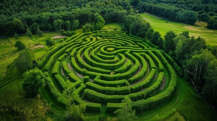 Naklejka premium nature celtic maze art, 16:9