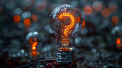 Business leaders connect question mark with lightbulb solution, businesses solve difficult problems and innovate to succeed.