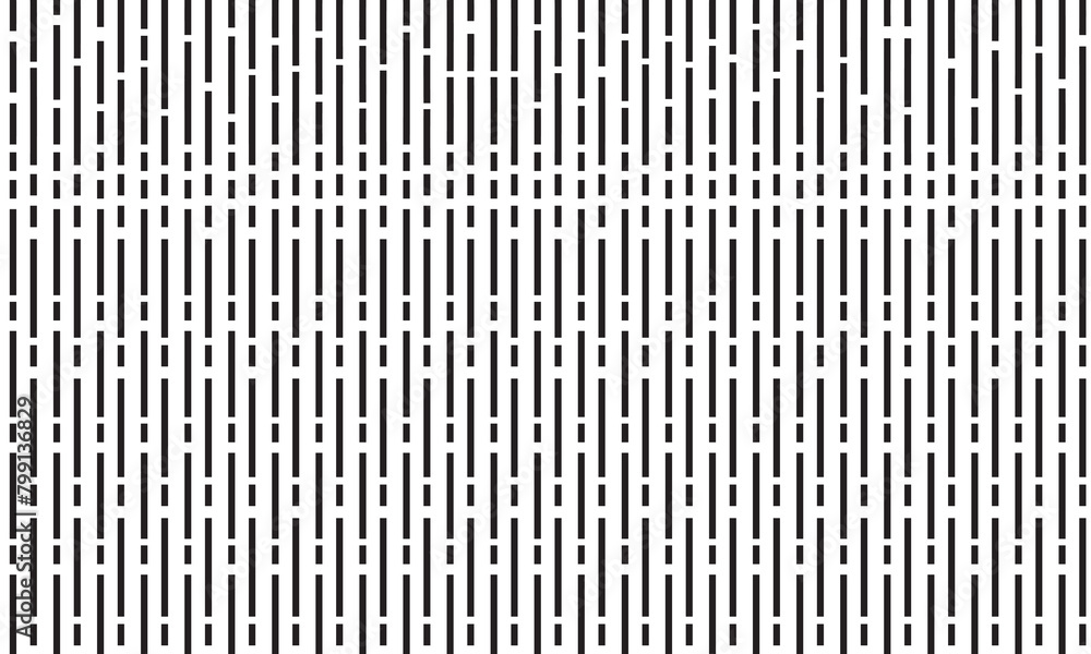 Poster dash line pattern. vector monochrome seamless texture with vertical parallel lines. abstract black a