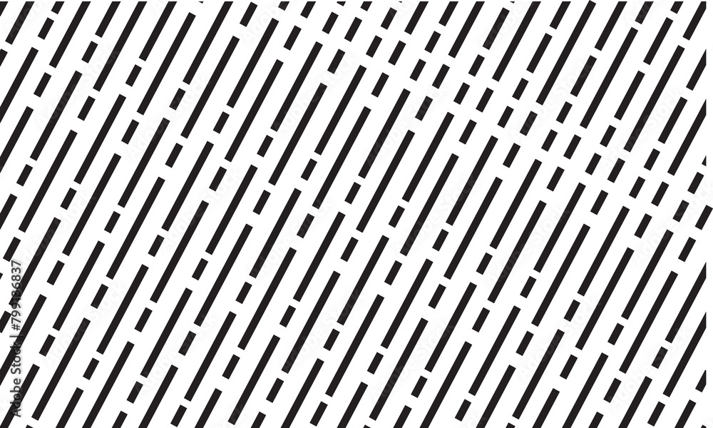 Poster dash line pattern. vector monochrome seamless texture with vertical parallel lines. abstract black a