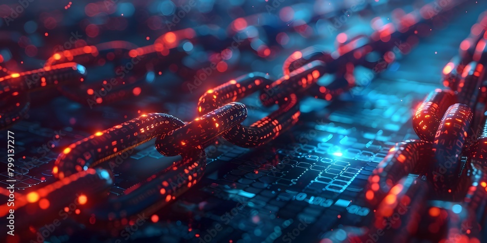 Poster decentralized blockchain technology powering the future of industries