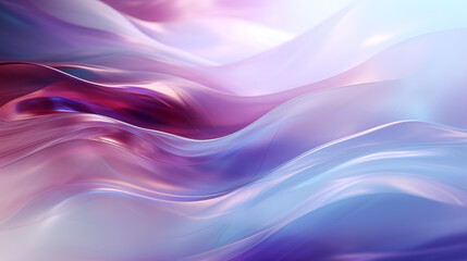 Vibrant Abstract Waves in Purple and Blue Hues Digital Art