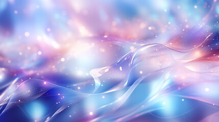 Luminous Abstract Waves Background in Pink and Blue Shades