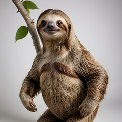 Fototapeta premium Sloth isolated on white background