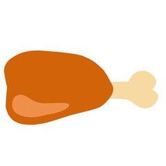 Hand Drawn Fried Chicken Thighs