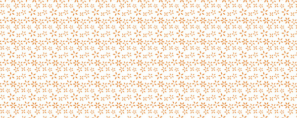 Golden vector seamless pattern with small diamond shapes, floral silhouettes. Simple texture.	