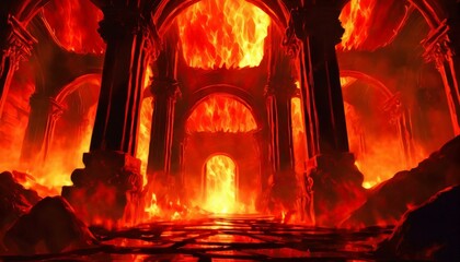 真っ赤に燃えるおぞましい地獄の門_02