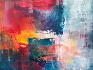 Create a visually striking representation of Health and Wellness through abstract art, featuring unexpected angles that challenge perceptions Embrace a mix of traditional mediums and digital 