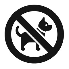 モノクロのペット禁止のマーク_01