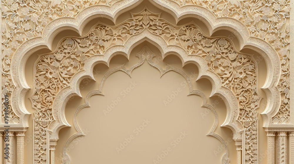 Poster a decorative eid al adha frame with intricate patterns and a place for personalized messages.