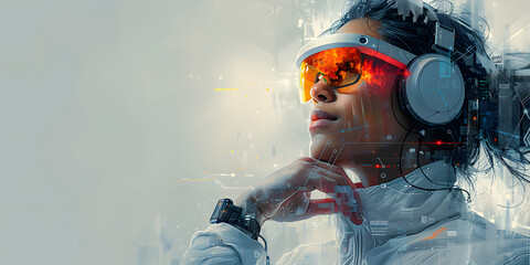 Obraz premium Smart Glasses and Watch Concept - Innovative Technology and Business Solutions