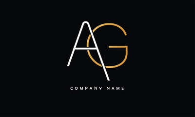 AG, GA, A, G Abstract Letters Logo Monogram