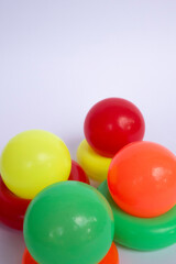 Multicolour baby hug plastic balls for balance growing. Plastic balls for baby.