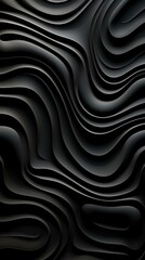 Black and gray 3D waves background