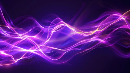 Naklejka premium Background of flowing neon waves and shining blue shiny speed lines