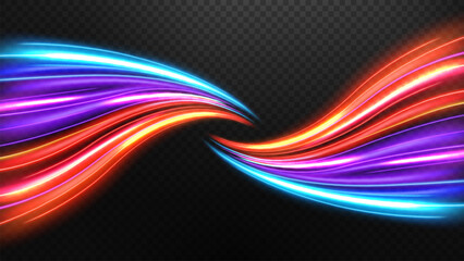 Abstract Multicolor Light Motion Effect, Vector Illustration
