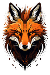 Obraz premium vector of a fox 's head