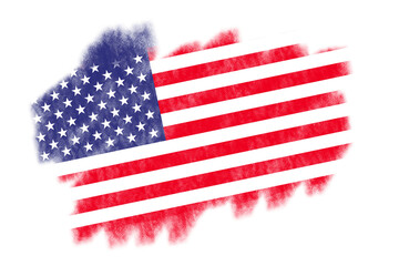 brush flag United States of America transparent background, usa brush flag design template element png transparent