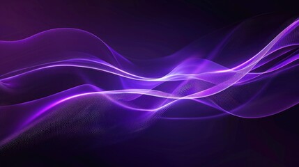 Background of flowing neon waves and shining blue shiny speed lines