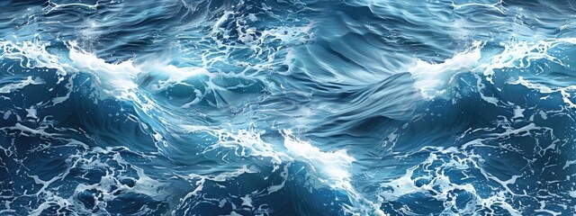 Pattern background of blue ocean waves. blue modern background. Banner design 