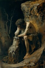 Solitary Figure In Contemplative Solitude