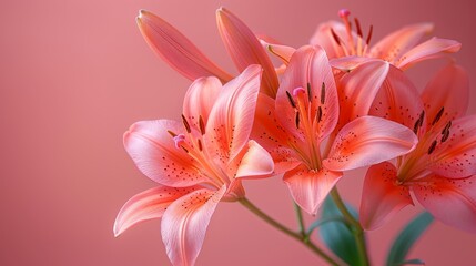 Background featuring vintage lily flowers