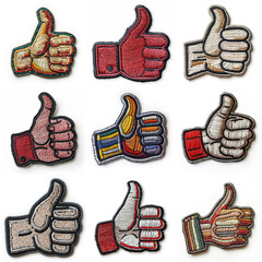 Thumbs Up Embroidery Patch
