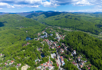 Aerial view of Sovata resort - Romania