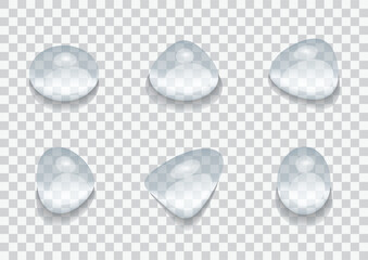 a set of waterdrop isolated on transparency background