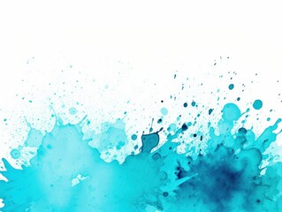 Cyan splash banner watercolor background for textures backgrounds and web banners texture blank empty pattern with copy space for product 