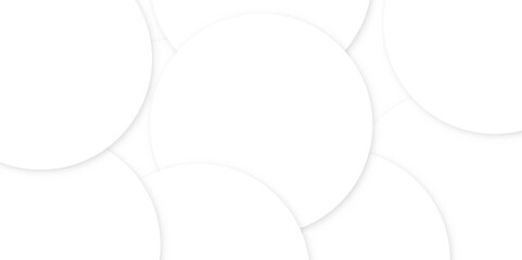 Abstract white rings or circles background, wallpaper banner design. 