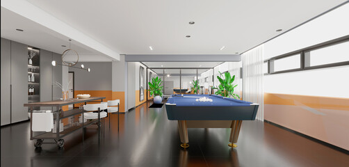 3d render of enterteinment and workout room