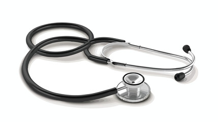 Stethoscope with cover on white background Vector illustration
