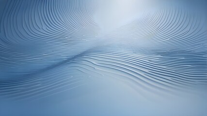  A photorealistic depiction of an abstract linear blue lines pattern, resembling a technology background. The image showcases a minimalist design with curved and straight thin stripes of light blue co