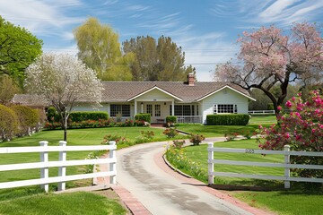 country house in spring