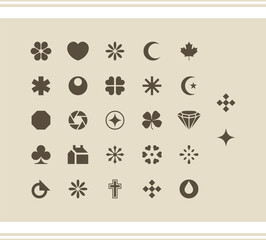 Set of sale sticker, price tag, starburst, quality mark, sunburst badges, retro stars. Flat vector design elements. Starburst speech bubbles or attention grabber set