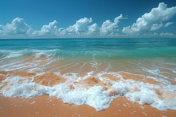 colors of august: blue and sand seawater