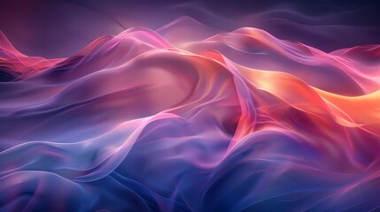 Obraz premium The image is an abstract painting with a colorful gradient of purple, blue, and pink. It is soft and dreamy, with a painterly quality.