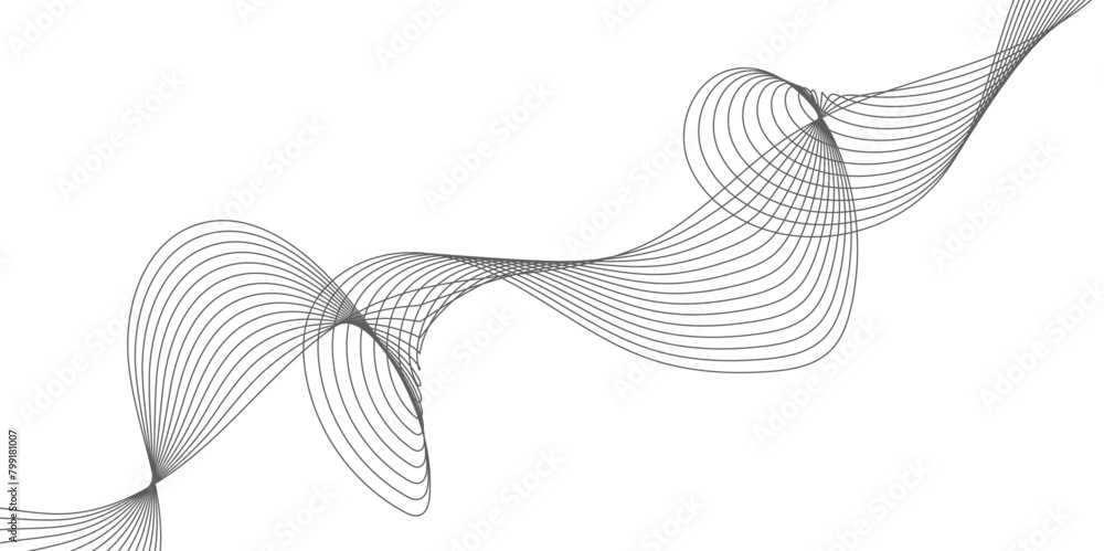 Poster abstract vector white wave lines on white background. digital frequency track equalizer. modern tech