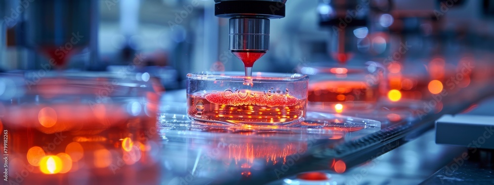 Poster biomedical advancements with 3d printing: lab growing organs and tissues with precise cell layering