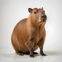 Fototapeta premium Capybara isolated on white background.