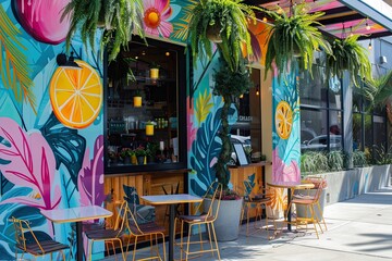colorful cafe